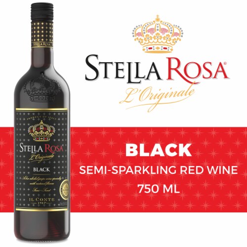 Stella Rosa Black Semi-Sweet Italian Red Wine Perspective: back
