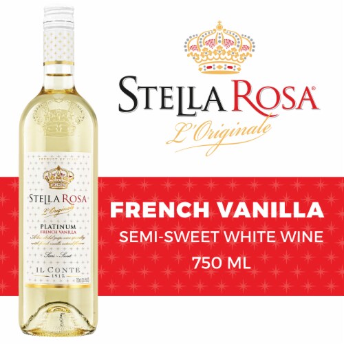 Stella Rosa Platinum French Vanilla Semi-Sweet Italian White Wine Perspective: back