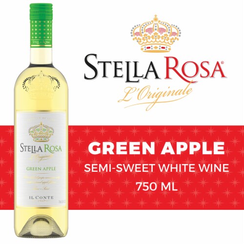 Stella Rosa Green Apple Semi-Sweet Italian White Wine Perspective: back
