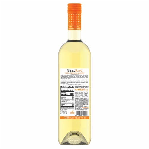 Stella Rosa Tropical Mango Semi-Sweet Italian White Wine Perspective: back
