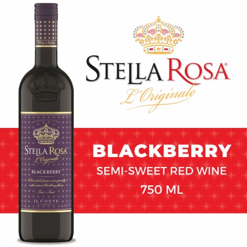 Stella Rosa Blackberry Semi-Sweet Italian Red Wine Perspective: back