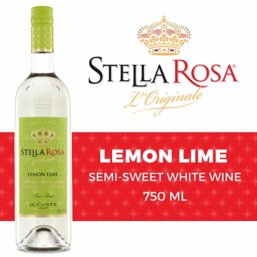 Stella Rosa Lemon Lime Semi-Sweet Italian White Wine Perspective: back