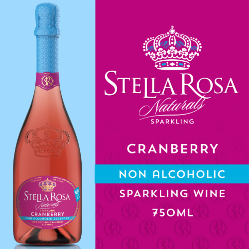 Stella Rosa Naturals Sparkling Non-Alcoholic Italian Cranberry Wine Perspective: back