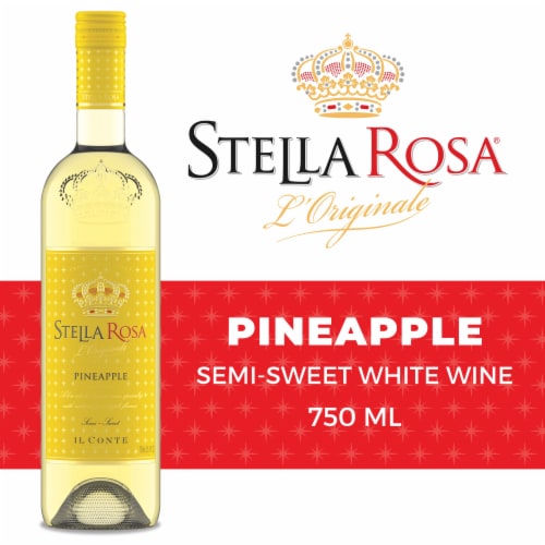 Stella Rosa Pineapple Semi-Sweet Moscato Italian White Wine Perspective: back