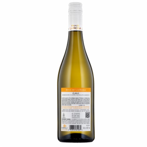 Riva De La Rosa Gavi Italian White Wine Perspective: back