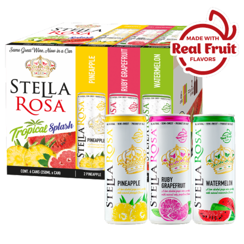 Stella Rosa Tropical Splash Variety Pack Semi-Sweet Italian Wine Perspective: back