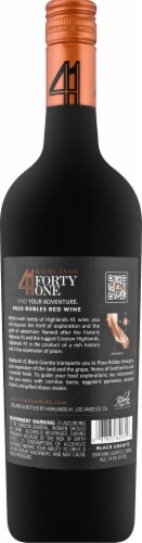 Highlands 41 Paso Robles Black Granite Red Wine Perspective: back