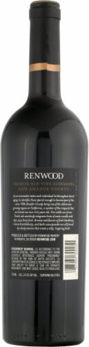 Renwood Old Vine Premier Zinfandel Perspective: back