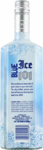 Ice 101 Blue Artic Mint Liqueur Perspective: back