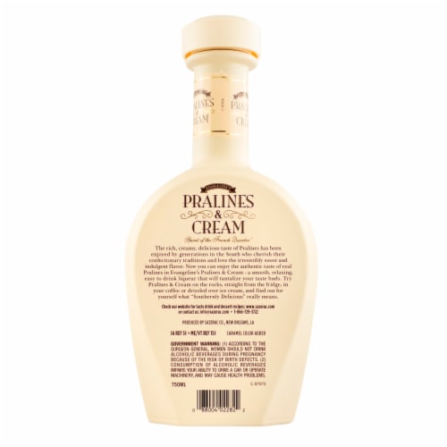 Pralines & Creams Liqueur Perspective: back