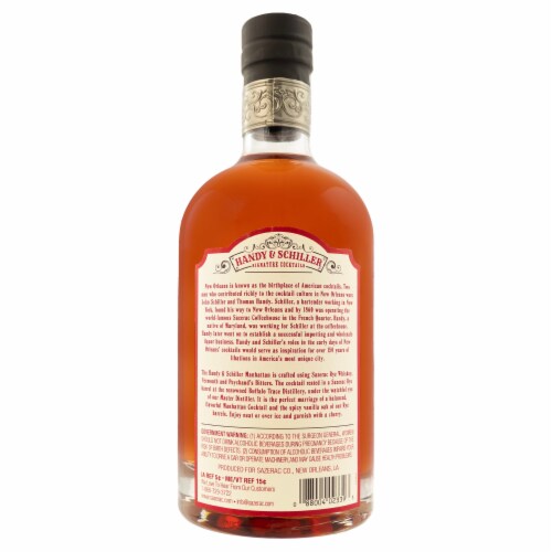 Handy & Schiller Manhattan Signature Ready to Drink Cocktail Single Bottle Perspective: back