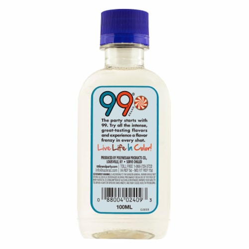 99 Brand Peppermint Liqueur Perspective: back