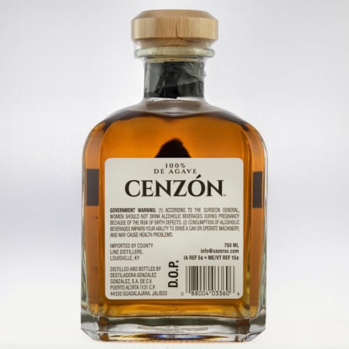 Cenzon Anejo 100% De Agave Tequila 80 Proof Perspective: back