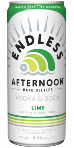 Endless Afternoon Lime Vodka & Soda Hard Seltzer Perspective: back