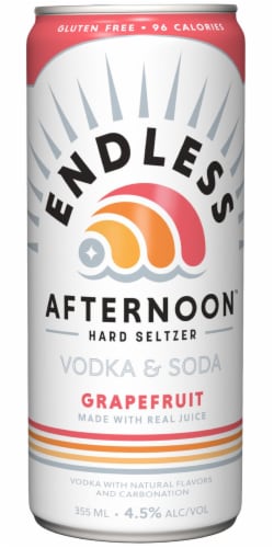 Endless Afternoon Grapefruit Soda & Vodka Hard Seltzer Perspective: back