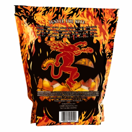 Fireball Cinnamon Malt Drink Trick or Treat Bag Perspective: back