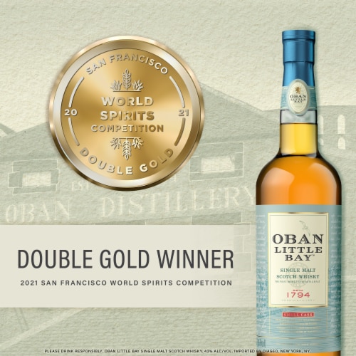 Oban Little Bay Single Malt Scotch Whisky Perspective: back