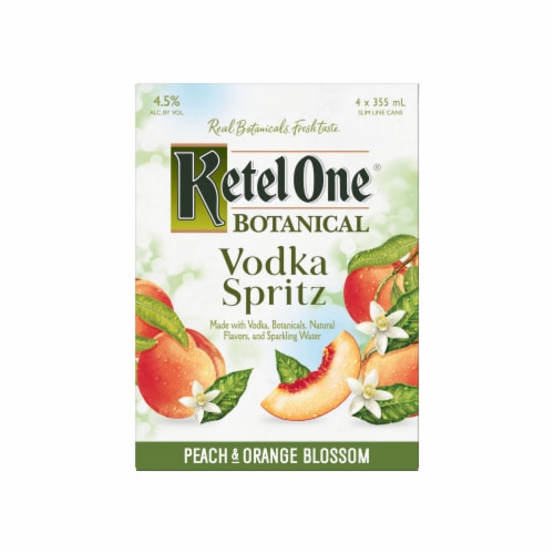 Ketel One Botanical Peach & Orange Blossom Vodka Spritz Perspective: back