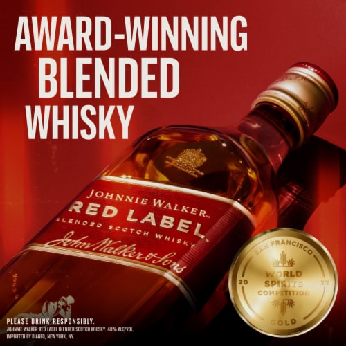 Johnnie Walker Red Label Blended Scotch Whisky Perspective: back