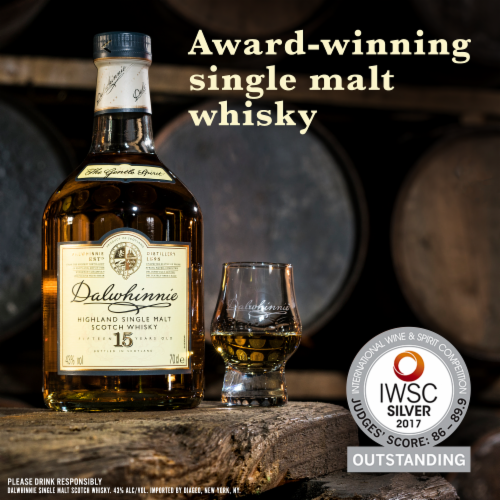 Dalwhinnie Whisky - Single Malt Scotch 15YO Perspective: back
