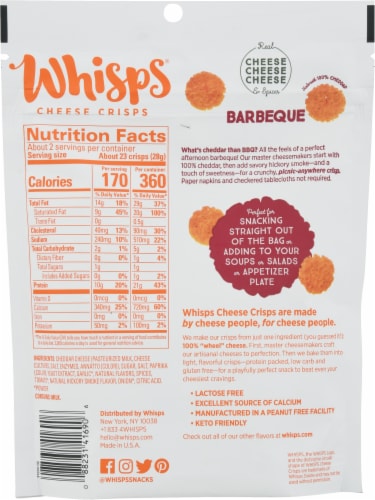 Whisps Barbeque Cheese Crisps Perspective: back