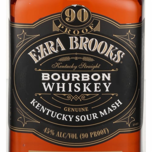Ezra Brooks Black Label Straight Bourbon Perspective: back