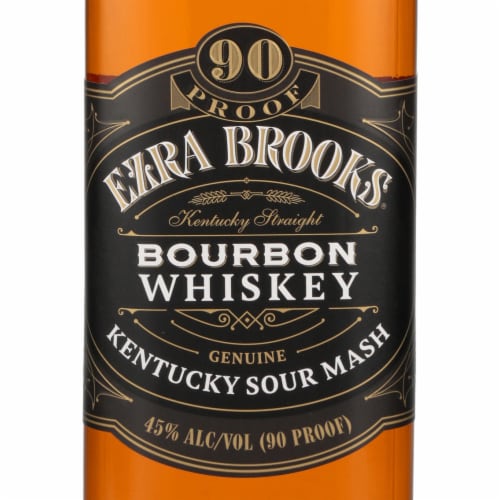 Ezra Brooks Black Label Straight Bourbon Perspective: back