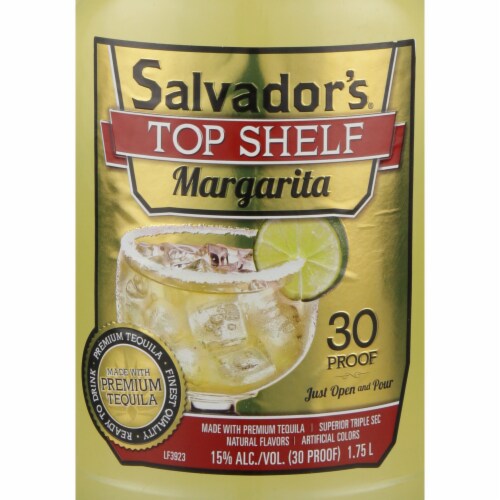 Salvador's Top Shelf Margarita Ready to Drink Cocktail Perspective: back