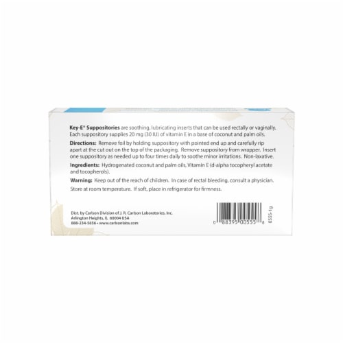 Carlson Key-E Suppositories Perspective: back