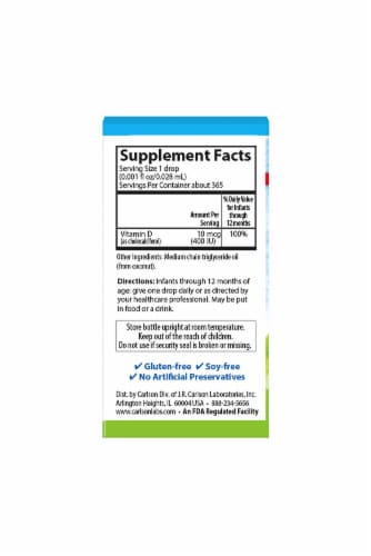 Carlson Super Daily D3 for Baby Liquid Vitamin D Perspective: back