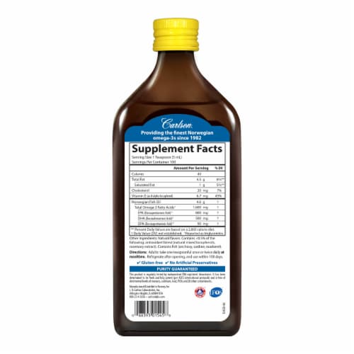 Carlson The Very Finest Lemon Fish Oil Perspective: back