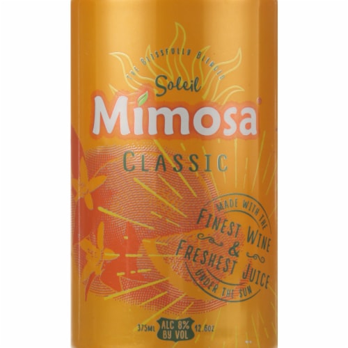 Soleil Classic Mimosa Ready to Drink Cocktail Single Can Perspective: back