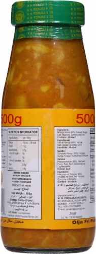 M.M. Poonjiaji Sliced Mango Pickles Perspective: back