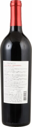 St. Francis Winery Old Vines Zinfandel California Red Wine Perspective: back