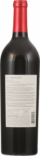 St. Francis Winery Merlot California Red Wine Perspective: back