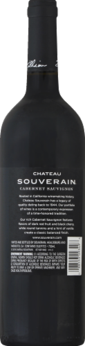 Chateau Souverain Cabernet Sauvignon Red Wine Perspective: back
