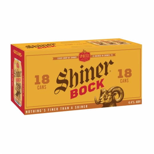 Shiner® Bock American-style Amber Lager Craft Beer Perspective: back