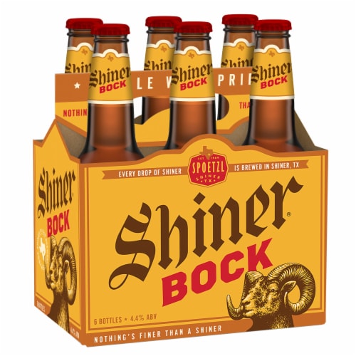 Shiner® Bock American-style Amber Lager Craft Beer Perspective: back