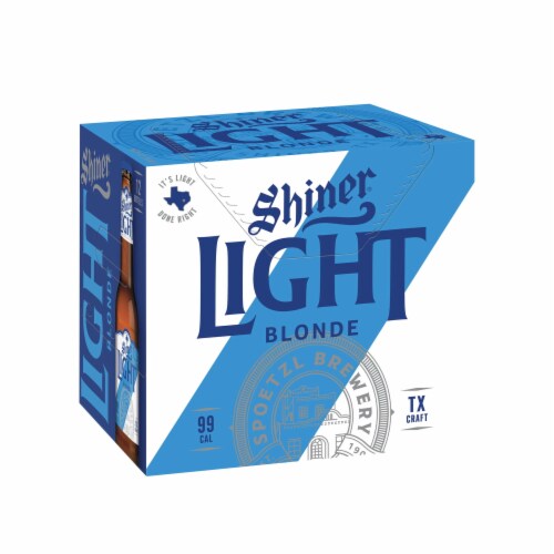 Shiner Light Blonde Lager Craft Beer Perspective: back