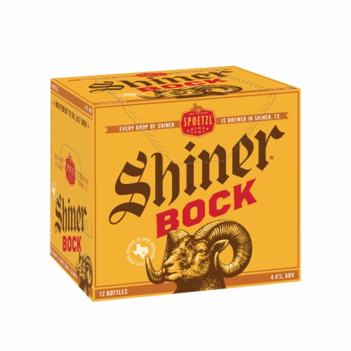 Shiner® Bock American-style Amber Lager Craft Beer Perspective: back