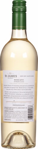 St. James Winery Moscato White Wine Perspective: back