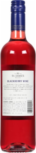 St. James Winery Blackberry American Red Wine Perspective: back