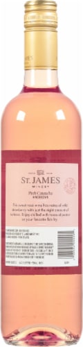 St. James Winery Pink Catawba Missouri Rose Wine Perspective: back