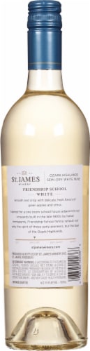 St. James Winery Friendship School White Wine Perspective: back