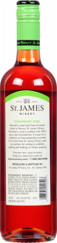 St. James Winery® Strawberry Sweet Wine Perspective: back