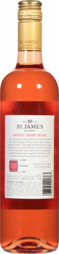 St. James Winery Sweet Rose Wine Perspective: back