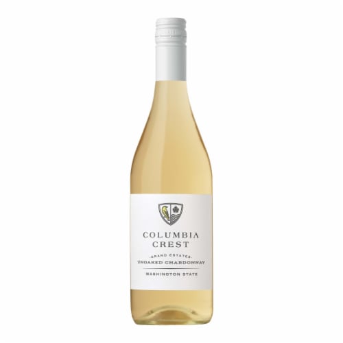 Columbia Crest Grand Estates Unoaked Chardonnay Washington White Wine Perspective: back