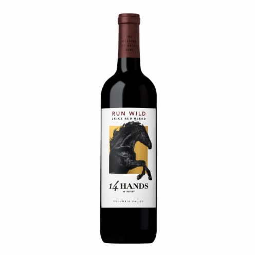 14 Hands Run Wild Juicy Red Blend Washington Wine Perspective: back