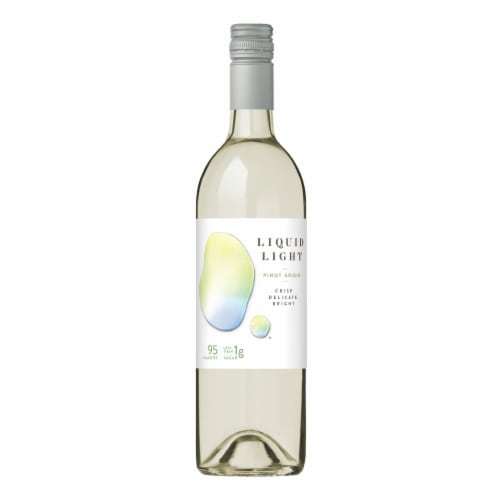 Liquid Light Pinot Grigio Washington Low Calorie Low Sugar Low Carb White Wine Perspective: back