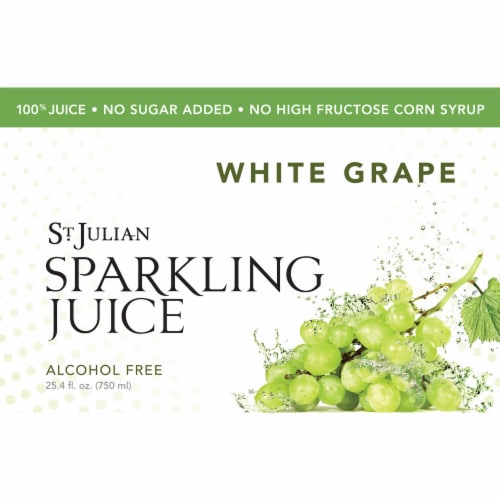 St. Julian Sparkling White Grape Juice Perspective: back